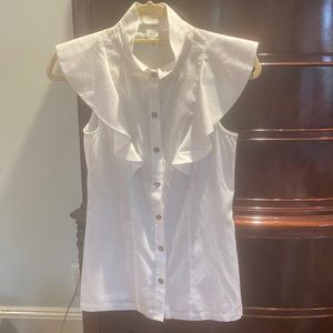 Club Monoco sleeveless white blouse